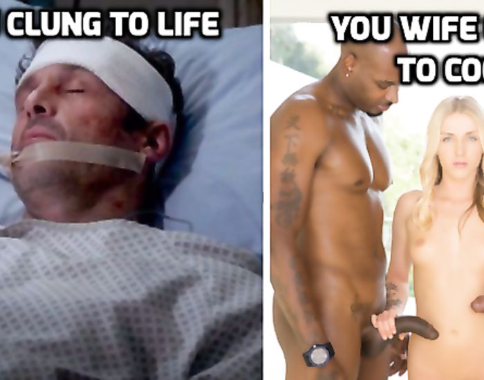 Captioned stories featuring hot widows that breed black