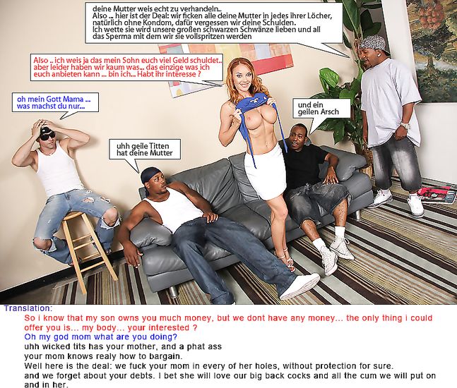 Black men cucking white sons in hardcore MILF XXX