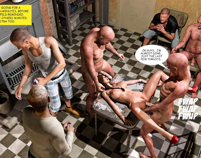 Aging dudes gaping a ripe young cunt in a cuck fantasy