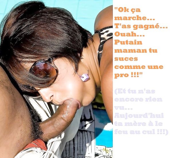 French captions following a cheating mommy with a hot bod