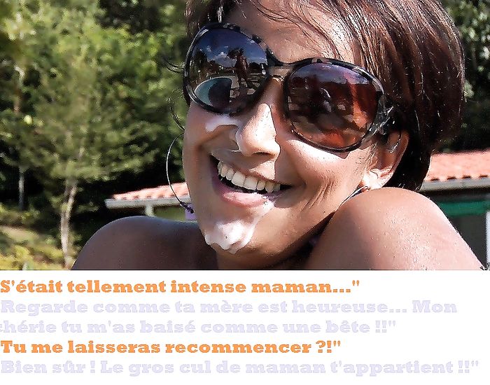 French captions following a cheating mommy with a hot bod