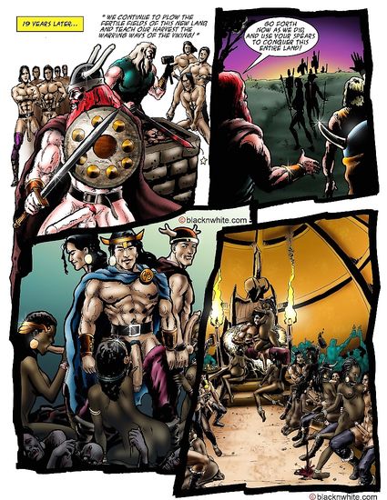 Interracial porn comic book with a BNWO twist to it