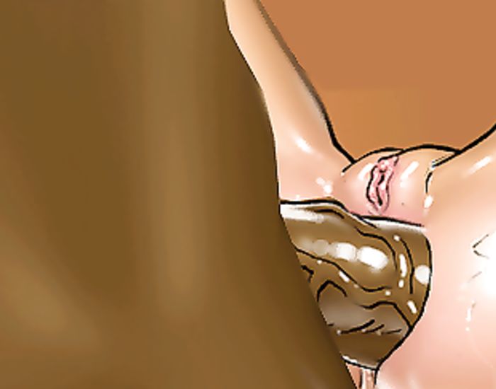 Cartoon interracial porn with really slutty bimbo