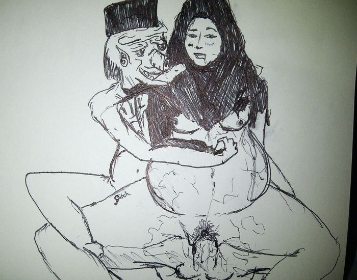 Drawn porn exploring old and young sex fetish