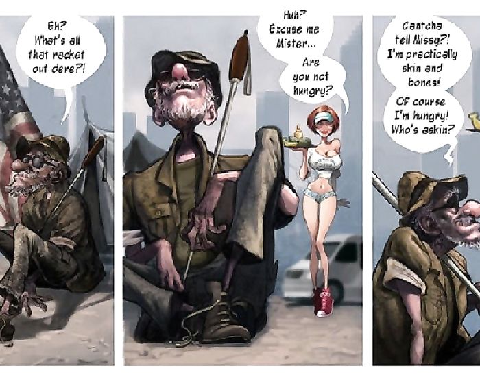 Drawn redhead cuckolding hard in a hot porn comic book