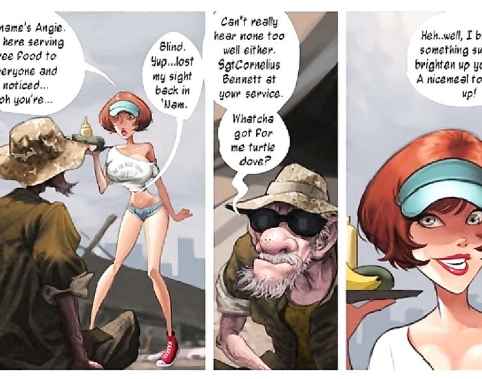 Drawn redhead cuckolding hard in a hot porn comic book