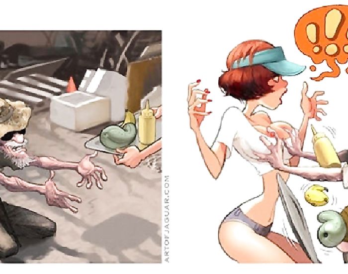 Drawn redhead cuckolding hard in a hot porn comic book