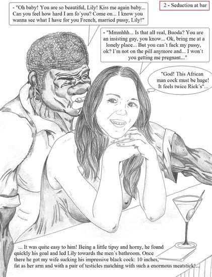 Drawn interracial cuckolding porn with hot women