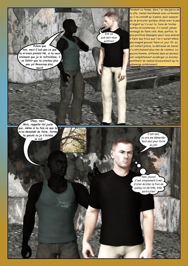 IR cuckold comic book with text all in French