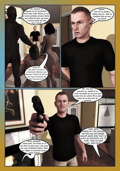IR cuckold comic book with text all in French