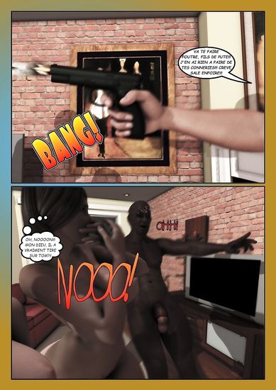 IR cuckold comic book with text all in French