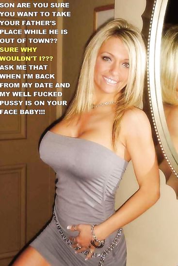 Collection of captioned images with cuckolding moms